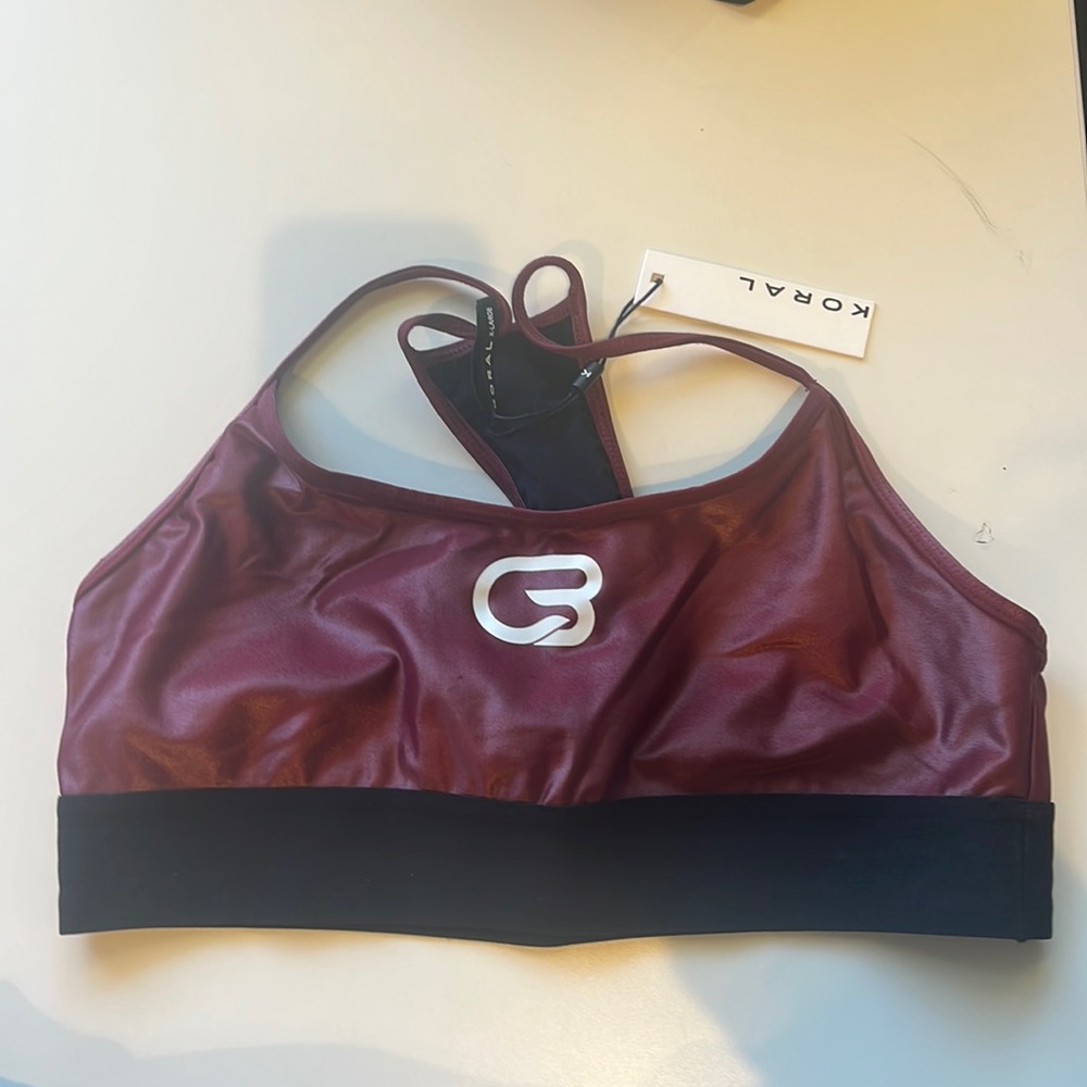Burgundy Cyclebar sports bra